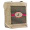 Houndstooth w/Pink Accent Reusable Cotton Grocery Bag - Front View