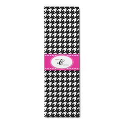 Houndstooth w/Pink Accent Runner Rug - 2.5'x8' w/ Couple's Names