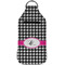 Houndstooth w/Pink Accent Sanitizer Holder Keychain - Large (Front)