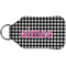 Houndstooth w/Pink Accent Sanitizer Holder Keychain - Small (Back)