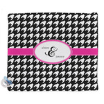 Houndstooth w/Pink Accent Security Blanket - Single Sided (Personalized)