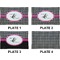 Houndstooth w/Pink Accent Set of Rectangular Dinner Plates (Approval)