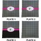 Houndstooth w/Pink Accent Set of Square Dinner Plates (Approval)