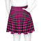 Houndstooth w/Pink Accent Skater Skirt - Back