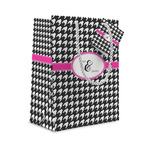 Houndstooth w/Pink Accent Small Gift Bag (Personalized)