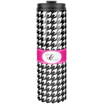 Houndstooth w/Pink Accent Stainless Steel Skinny Tumbler - 20 oz (Personalized)