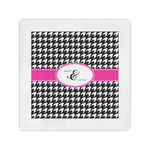 Houndstooth w/Pink Accent Standard Cocktail Napkins (Personalized)