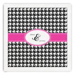 Houndstooth w/Pink Accent Paper Dinner Napkins (Personalized)