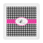 Houndstooth w/Pink Accent Standard Decorative Napkins (Personalized)