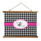 Houndstooth w/Pink Accent Wall Hanging Tapestry - Landscape - MAIN