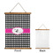 Houndstooth w/Pink Accent Wall Hanging Tapestry - Portrait - APPROVAL