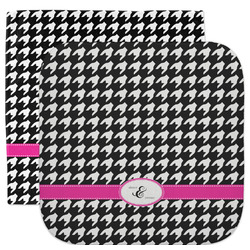 Houndstooth w/Pink Accent Facecloth / Wash Cloth (Personalized)