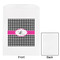 Houndstooth w/Pink Accent White Treat Bag - Front & Back View