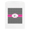 Houndstooth w/Pink Accent White Treat Bag - Front View