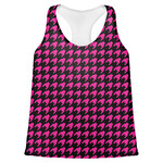 Houndstooth w/Pink Accent Womens Racerback Tank Top - Large