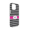 Houndstooth w/Pink Accent iPhone 13 Mini Case - Angle