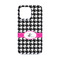 Houndstooth w/Pink Accent iPhone 13 Mini Case - Back