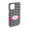 Houndstooth w/Pink Accent iPhone 15 Case - Angle