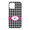 Houndstooth w/Pink Accent iPhone 15 Case - Back