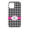 Houndstooth w/Pink Accent iPhone 15 Pro Case - Back