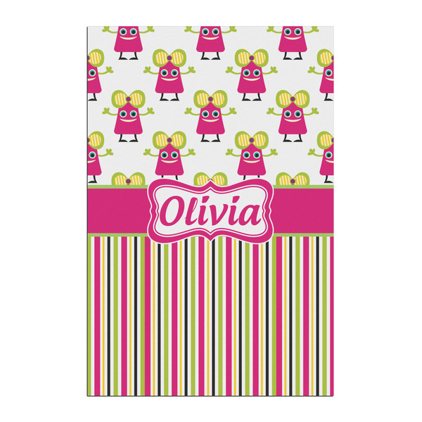 Custom Pink Monsters & Stripes Posters - Matte - 20x30 (Personalized)