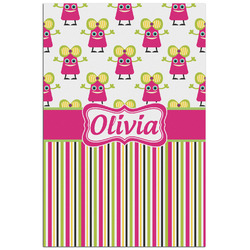 Pink Monsters & Stripes Poster - Matte - 24x36 (Personalized)