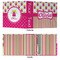 Pink Monsters & Stripes 3 Ring Binders - Full Wrap - 3" - APPROVAL