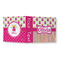 Pink Monsters & Stripes 3 Ring Binders - Full Wrap - 3" - OPEN OUTSIDE