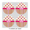 Pink Monsters & Stripes 4" Multipurpose Round Labels - Sheet