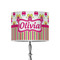Pink Monsters & Stripes 8" Drum Lampshade - ON STAND (Poly Film)