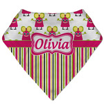 Pink Monsters & Stripes Bandana Bib (Personalized)