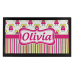 Pink Monsters & Stripes Bar Mat - Small (Personalized)