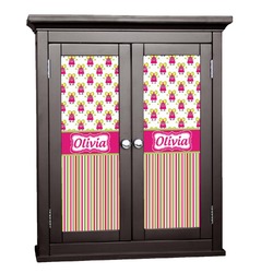 Pink Monsters & Stripes Cabinet Decal - Large (Personalized)