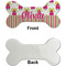 Pink Monsters & Stripes Ceramic Flat Ornament - Bone Front & Back Single Print (APPROVAL)