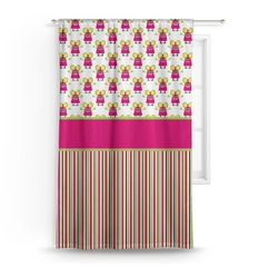 Pink Monsters & Stripes Curtain - 50"x84" Panel