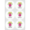 Pink Monsters & Stripes Drink Topper - XLarge - Set of 6