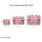 Pink Monsters & Stripes Drum Lampshades - Sizing Chart