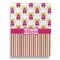 Pink Monsters & Stripes Garden Flags - Large - Double Sided - FRONT