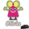 Pink Monsters & Stripes Graphic Car Decal