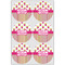 Pink Monsters & Stripes Icing Circle - Large - Set of 6