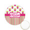 Pink Monsters & Stripes Icing Circle - XSmall - Front