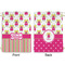 Pink Monsters & Stripes Large Laundry Bag - Front & Back View