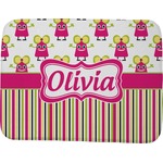 Pink Monsters & Stripes Memory Foam Bath Mat - 48"x36" (Personalized)