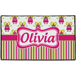 Pink Monsters & Stripes Door Mat - 60"x36" (Personalized)