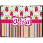 Pink Monsters & Stripes Door Mat (Personalized)