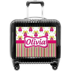 Pink Monsters & Stripes Pilot / Flight Suitcase (Personalized)