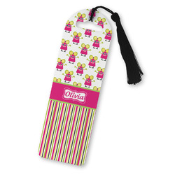 Pink Monsters & Stripes Plastic Bookmark (Personalized)