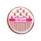 Pink Monsters & Stripes Printed Icing Circle - XSmall - On Cookie