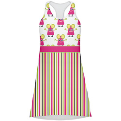 Pink Monsters & Stripes Racerback Dress - Small