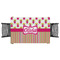 Pink Monsters & Stripes Rectangular Tablecloths - Top View